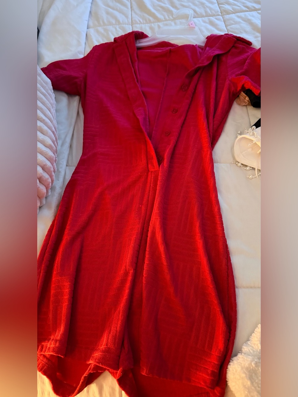 Hot pink romper